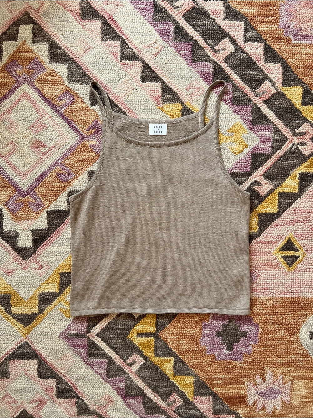 Osei Duro L Knit Tank Top Beige Cotton